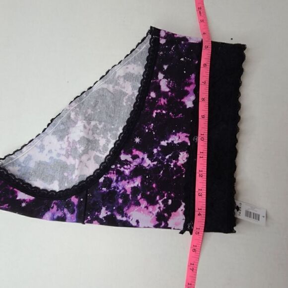 4X 26W Torrid Purple Hipster Panty Tie Dye Galaxy Space Wide Lace Band Mid Rise - Picture 7 of 7